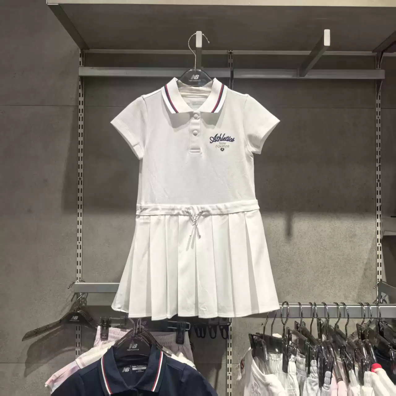 NB童装甜美POLO领短袖连衣裙女裙图片
