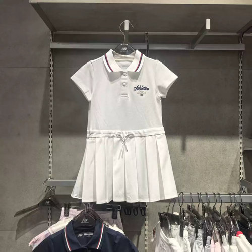 NB童装甜美POLO领短袖连衣裙女裙