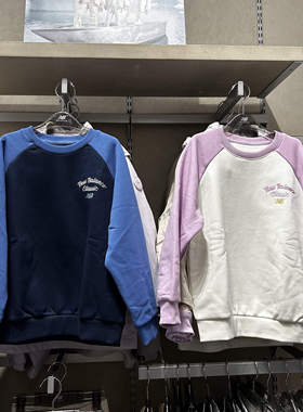 New Balance/NB2025冬儿童男女童加绒保暖圆领套头衫卫衣7ZF4E063