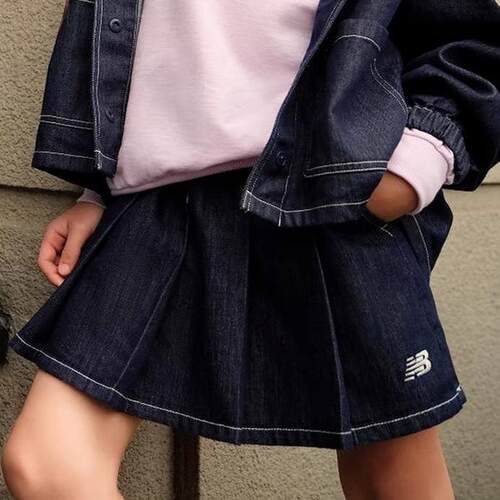 NB2025春女童牛仔短裤裙裤百褶裙