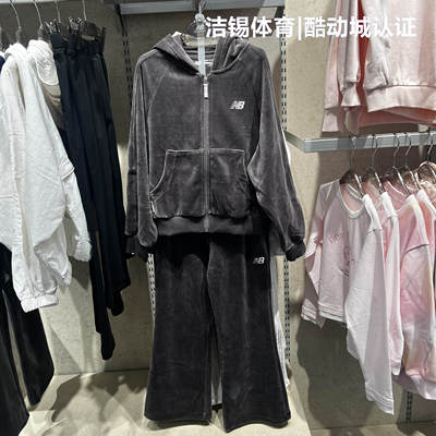 NB女童丝绒运动套装连帽外套长裤