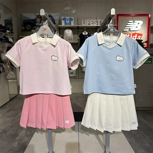 NB2025夏女童短袖T恤运动套装