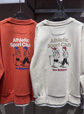 New Balance/NB男女童秋运动休闲针织卫衣舒适圆领套头衫7ZE31073