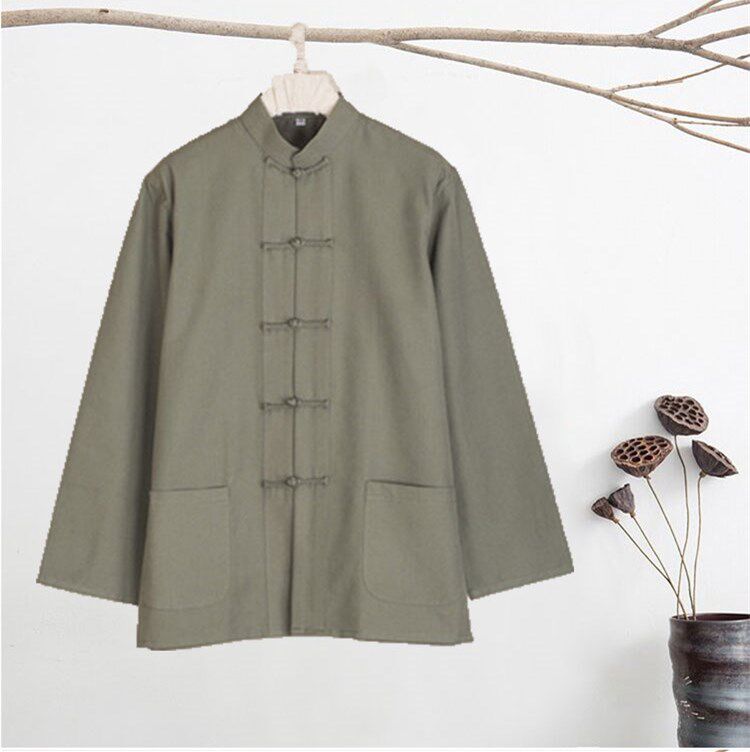The old coarse cloth Tang costume men's wear Long sleeve shirt Chinese style Tang suit Hanfu Underpants Chinese style Primer shirt frog jacketin the Men's clothing, National costume  category - from Buy2taobao.com to provide professional Taobao agent buy service