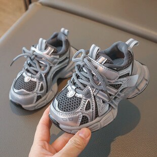 子网面透气女童单鞋 儿童运动鞋 软底宝宝鞋 男童老爹鞋 2026春季 新款