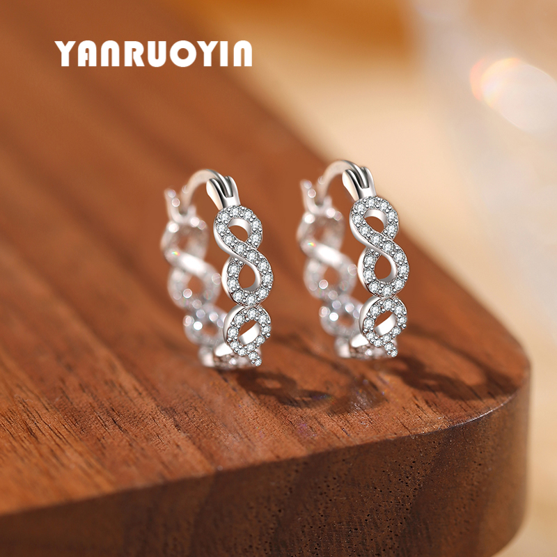 纯银耳扣女轻奢镂空精致百搭耳圈个性时尚简约通勤养耳洞免摘耳环