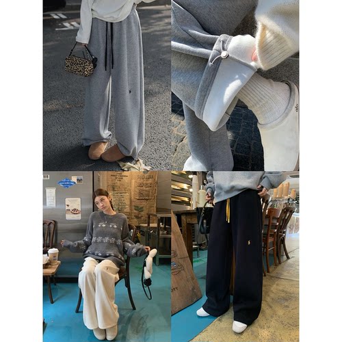 阔腿显瘦两穿束脚卫裤女秋冬裤子