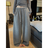 LIL 子长裤 CHER店主力推芝士奶盖桑蚕丝绵羊毛松弛淡然慵懒懒裤 裤
