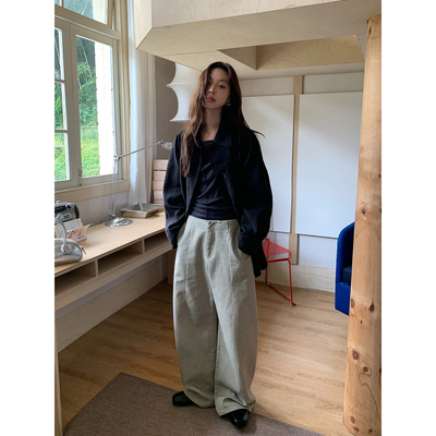 直筒牛仔裤女显瘦阔腿裤裤子长裤