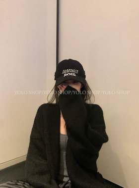 LIL CHER 绑带设计感秋季羊毛开衫外套秋冬新款毛针织衫宽松上衣