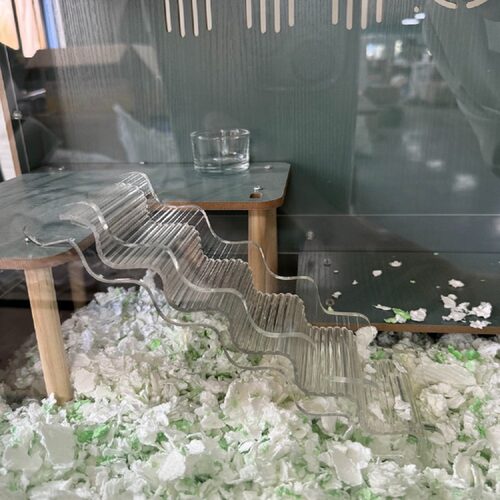 仓鼠用品造景亚克力爬梯木梯