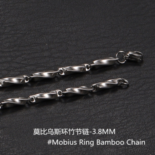 男士单链日韩扭卡链个性短款钛钢项链街头嘻哈亮面朋克服饰基础款