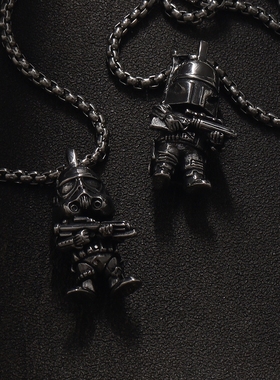 星球大战立体霸气男士项链个性高街钛钢吊坠朋克挂坠嘻哈高街潮人