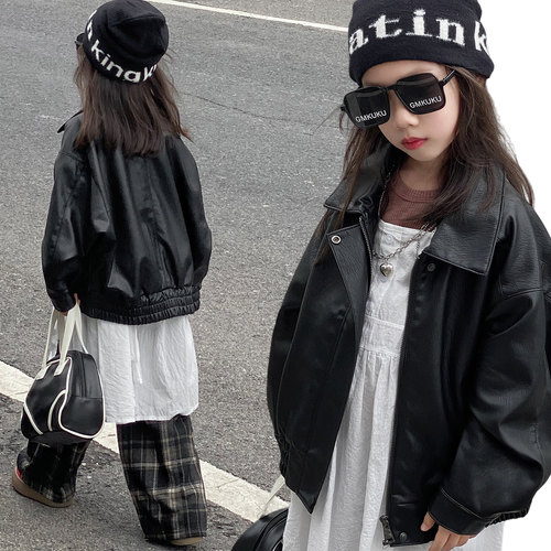 女童皮衣外套2026新款成人小个子