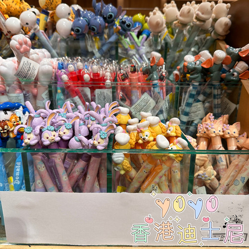 港迪乐园贝儿饼饼星黛露料理鼠奇奇蒂蒂卡通大头笔360度转头笔