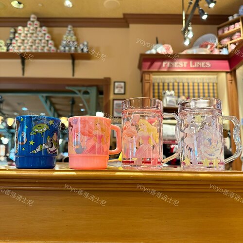 香港迪士尼 冰雪奇缘公主 玩具总动员巴斯 儿童卡通液体漱口水杯