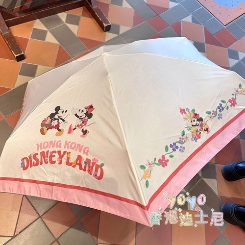 香港迪士尼 米奇米妮情人节卡通可爱折叠雨伞 伸缩雨伞