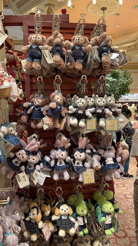 港迪饼饼达菲熊牛仔钥匙扣