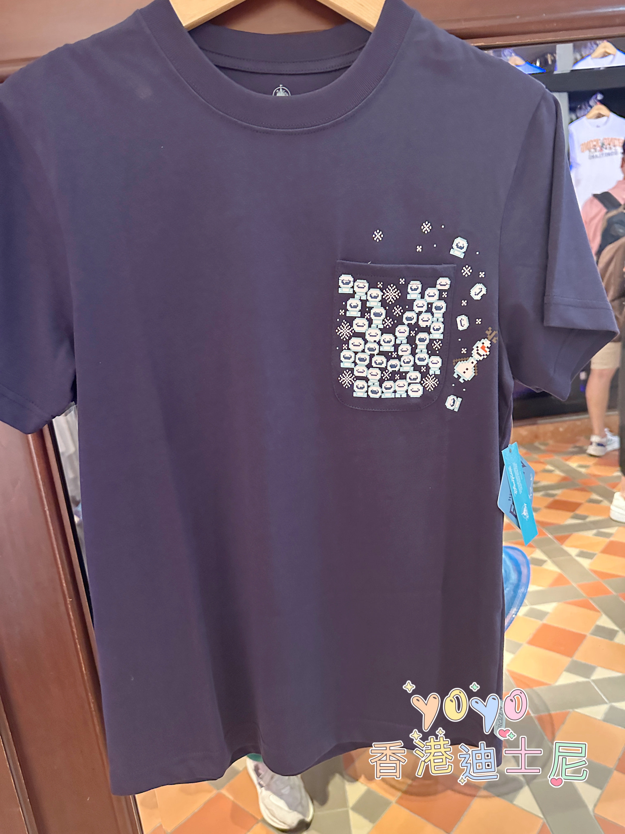 香港迪士尼 冰雪奇缘 雪宝Olaf可爱卡通成年短袖T恤 情侣上衣衬衫