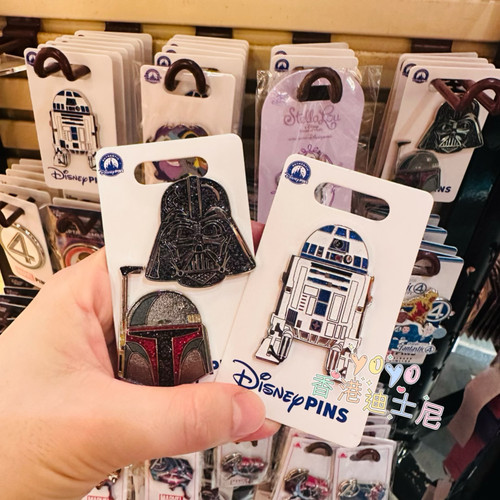 香港迪士尼 星球大战 Bb8黑武士白兵战士卡通收藏徽章交换pin