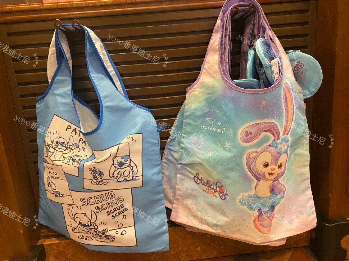 香港迪士尼 星黛露兔史迪仔 可爱卡通环保袋 购物袋