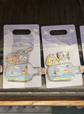 港迪2026年春日系列达菲与米奇春日启航可爱漂流瓶装饰徽章pin