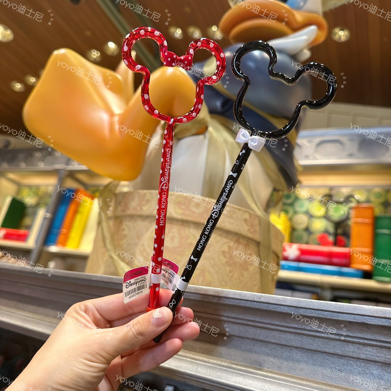 香港迪士尼 米奇米妮 米老鼠动漫卡通学习文具用 可爱造型圆珠笔