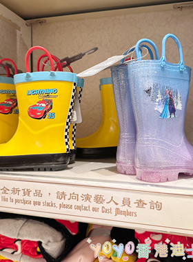 香港迪士尼乐园2026年新款冰雪奇缘麦昆儿童雨鞋中筒雨靴防滑水靴