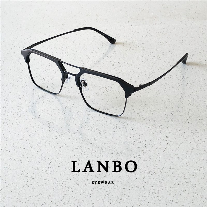 2021新款雅痞不规则方框双梁眼镜框架男P街头颜大框显脸小女