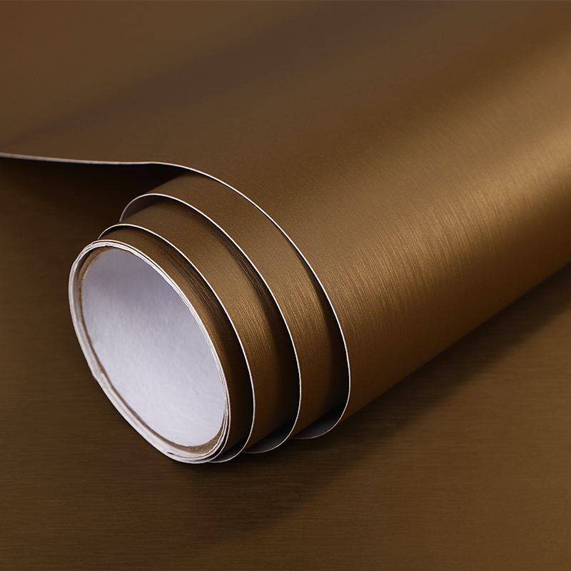 玫瑰金钛金拉丝金j色贴纸自粘金箔装饰电梯仿金属仿铜色不锈钢贴