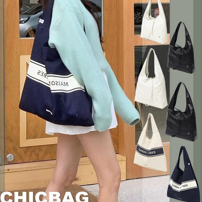 dp法式大容量购物袋hosbo包时尚绑带牛皮帆布百搭手提单肩包女