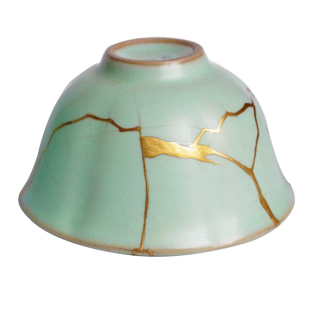 金缮锔补修复建盏陶瓷紫砂壶文玩玉器古董茶具U杯缺口冲线大漆