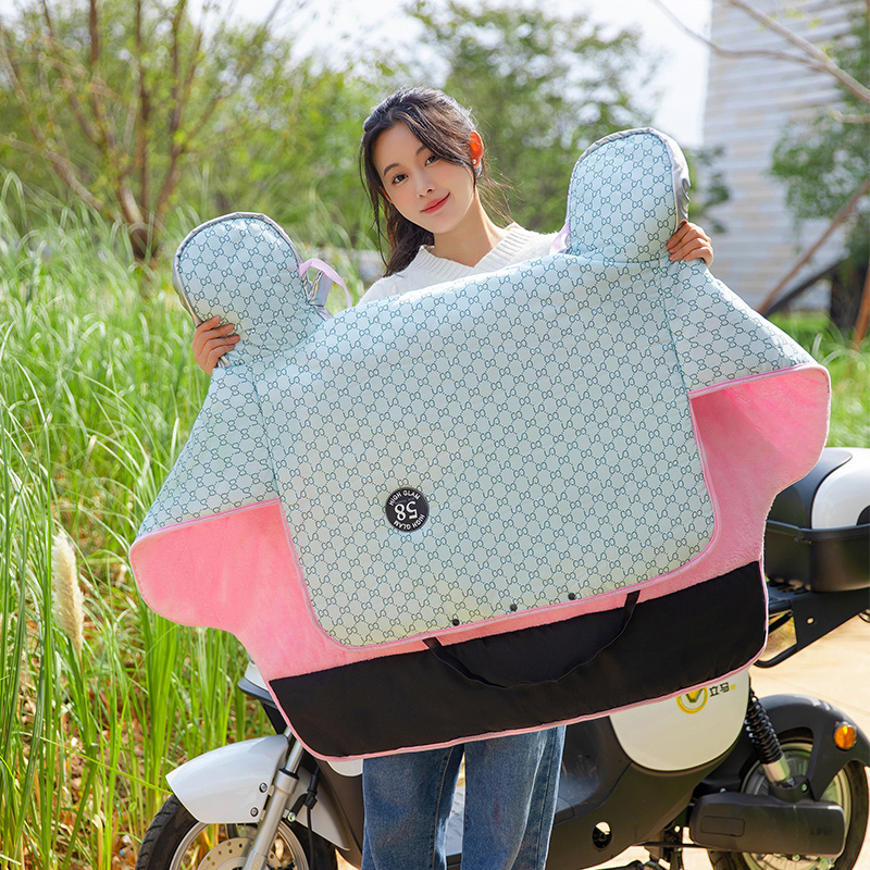 电瓶车挡风被冬季加绒加厚加宽防风E罩电动摩托车围挡防水冬款保