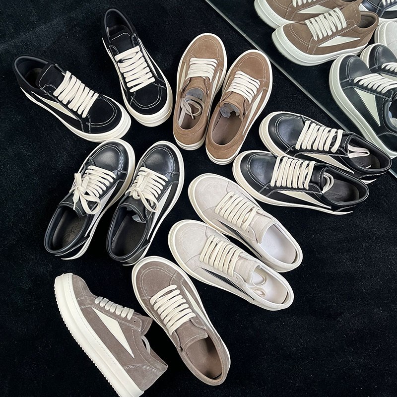 低帮鞋子男c侵权款主线新款春秋夏季厚底牛皮暗黑RO黑白休闲板鞋