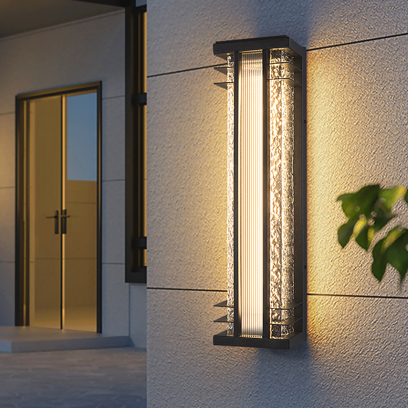 太阳能户外壁灯别墅大门两侧柱灯庭院花I园围墙灯室外防水外墙壁