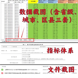 2011-2022 北大数字普惠金融指数合集(省市县)