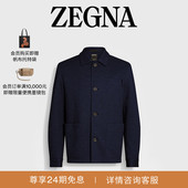 ZEGNA杰尼亚男装 夹克 海军蓝混纺工装