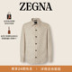 亚麻及桑蚕丝衬衫 ZEGNA杰尼亚男装 米色山羊绒 新品 外套 春季