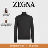 Cashseta 黑色 ZEGNA杰尼亚男装 针织高领毛衣 陈伟霆同款