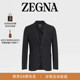外套 山羊绒休闲西装 ZEGNA杰尼亚男装 黑色Trofeo™