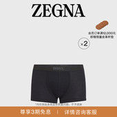 两件装 ZEGNA杰尼亚男装 黑色棉莫代尔平角内裤