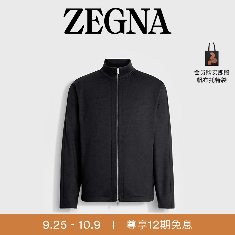 ZEGNA杰尼亚黑色运动衫