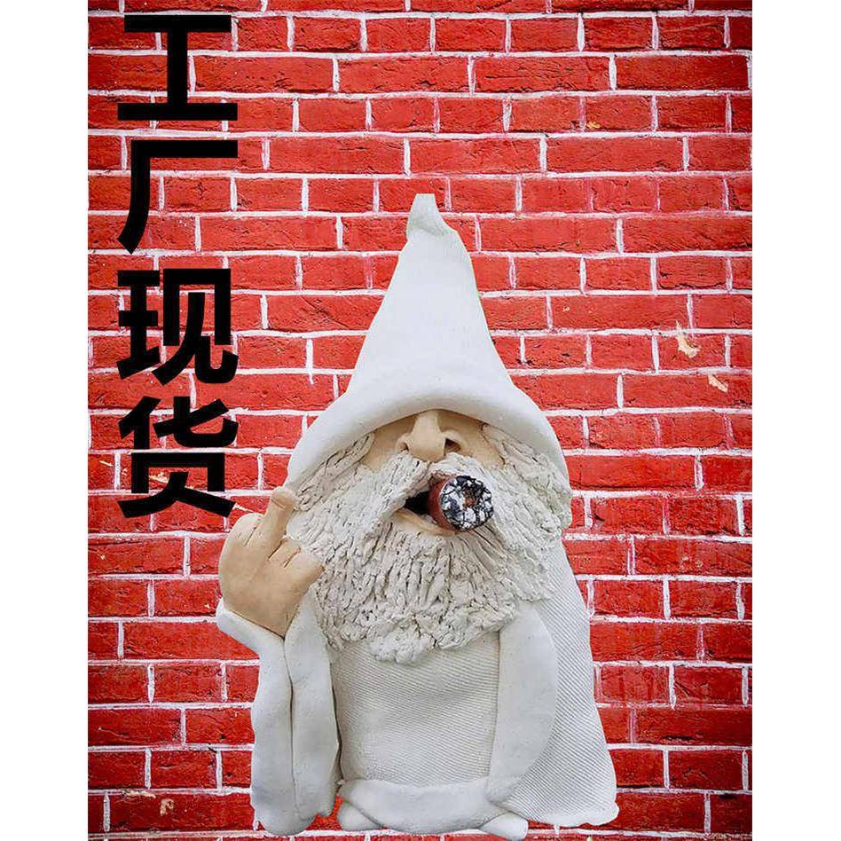 圣诞礼物卡通侏儒雕像花园装饰工艺品白披风小精灵弹吉他树脂摆件