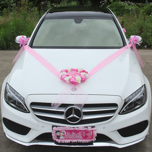 创意新款婚车装饰婚庆用品仿真花婚车套装花车布置wedding car Q6