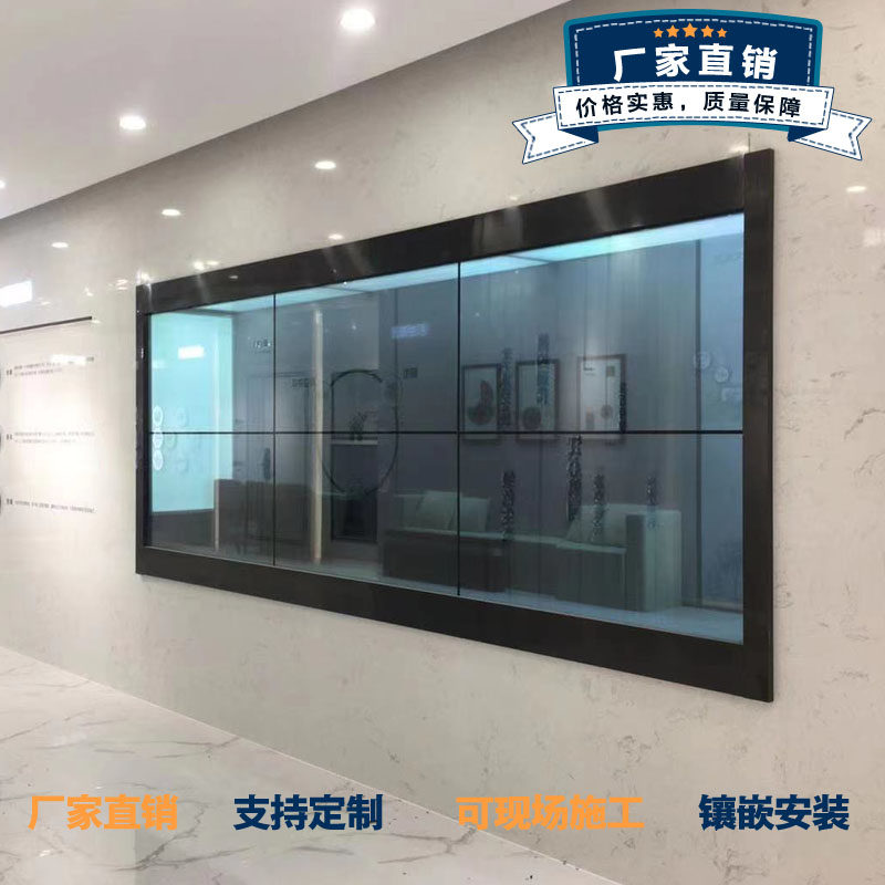 透明屏展示柜高清互动触摸屏接3D立体透明拼接屏展厅液晶透明橱窗