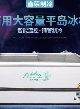 冰柜商用超大容量平岛冷冻柜速冻卧式冰箱冷柜铜管制冷保鲜柜超市