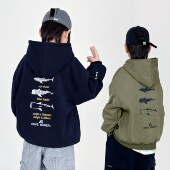 冬季 男童加绒连帽卫衣秋冬款 2025新款 加厚一体绒儿童帅气保暖上衣