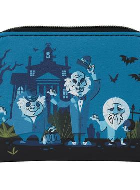 代购Loungefly男女Haunted Mansion多卡位收纳透明ID窗口便携式