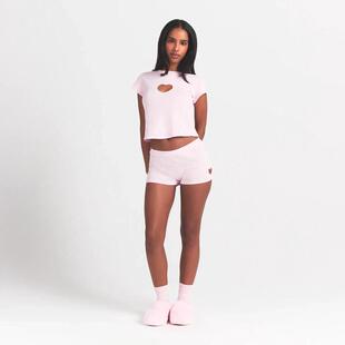 代购skims女士运动短裤透气舒适贴身柔软棉质中腰弹性腰头