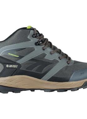 代购HITEC男士徒步鞋防水轻量防滑登山鞋中帮系带户外鞋